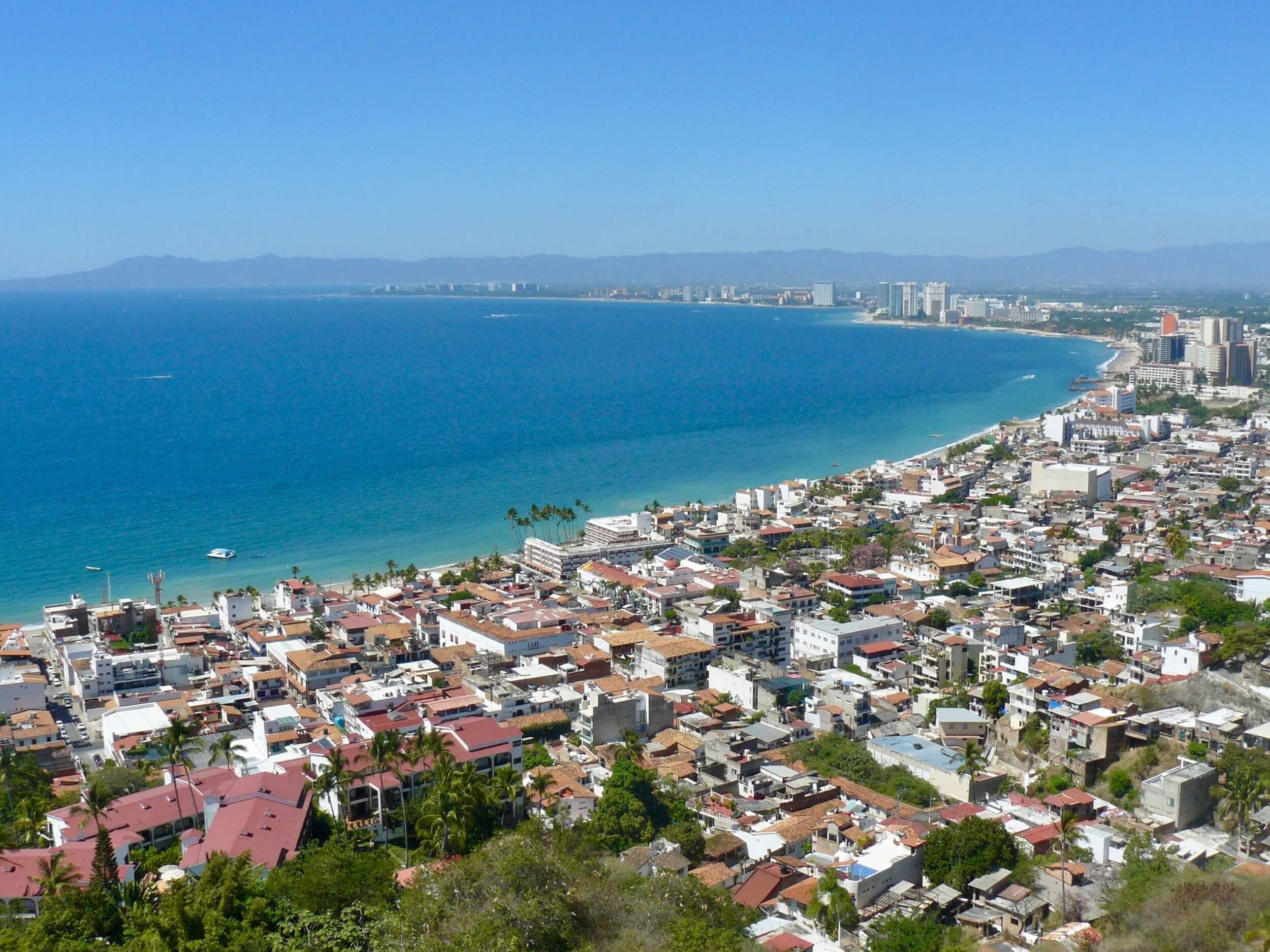 View of Puerto Vallarta from Cerro de la Cruz lookout, a short, steep hike from the city