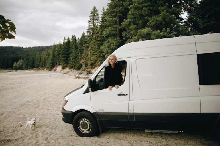 Essential Car Accessories for Women - woman in camper van parked outdoors