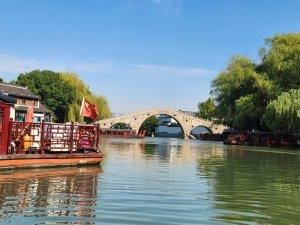 Grand Canal cruise area Suzhou China