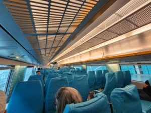 Inside the MagLev Train