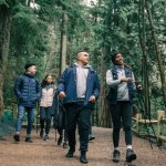 Friends on a multi-day hiking trip