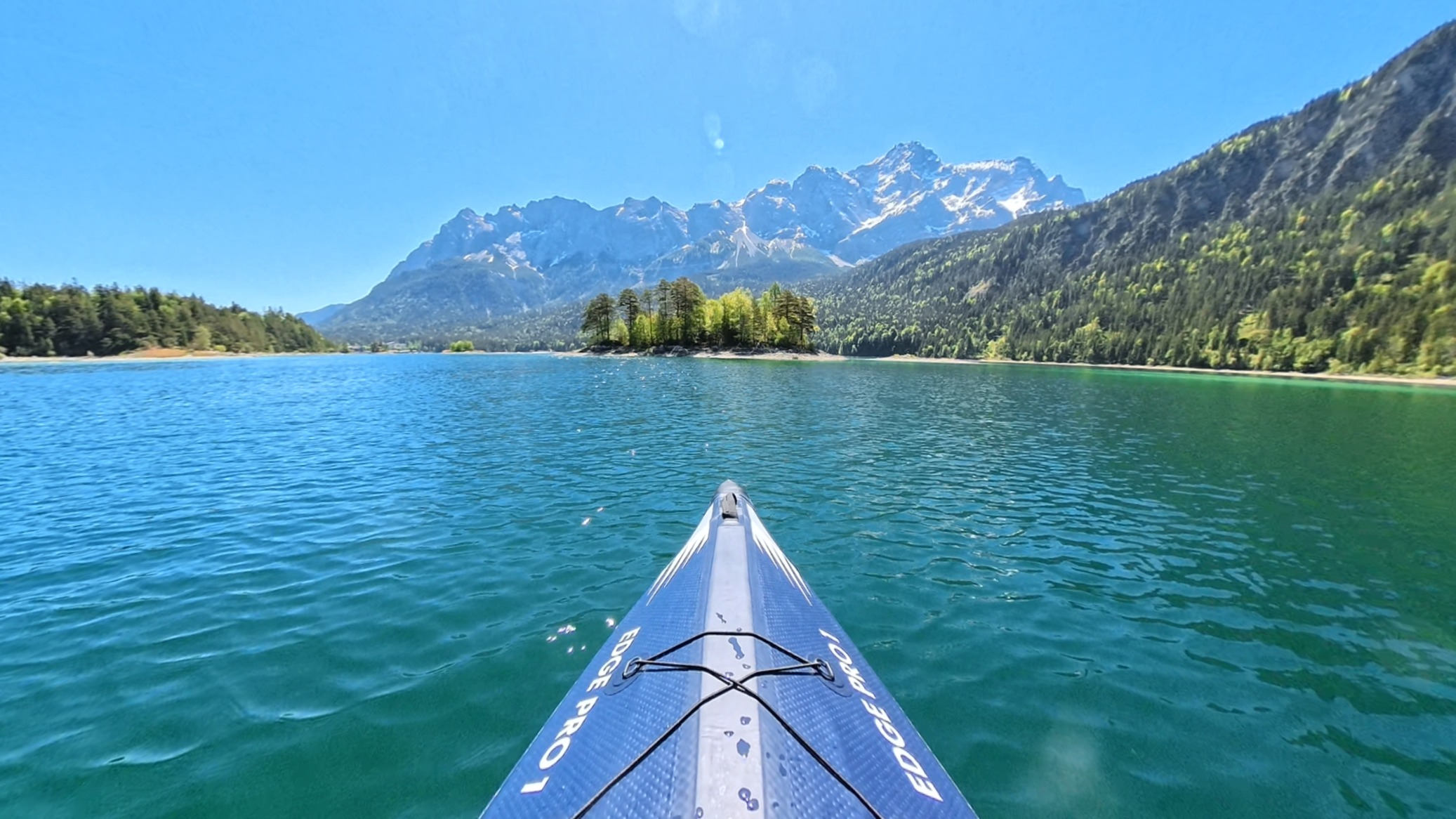 Family paddling without the roof rack